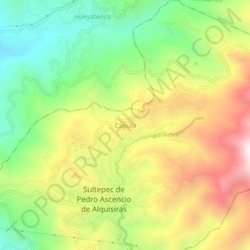 Capula地形图、海拔、地势