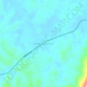 Kampung Lumut地形图、海拔、地势