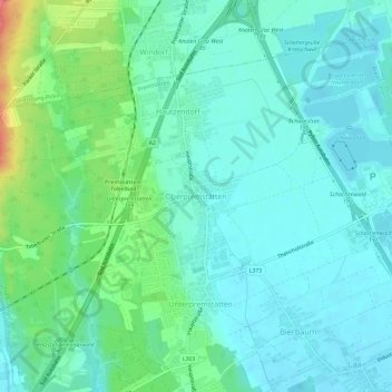 Oberpremstätten地形图、海拔、地势