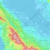 Redwood City地形图、海拔、地势