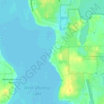 Omaha Beach地形图、海拔、地势