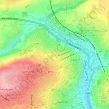 Fair Hill地形图、海拔、地势