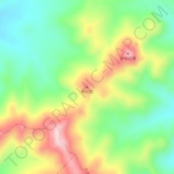 拜兴图地形图、海拔、地势