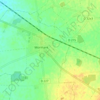 Cité Loheac地形图、海拔、地势