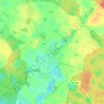Lübzin地形图、海拔、地势