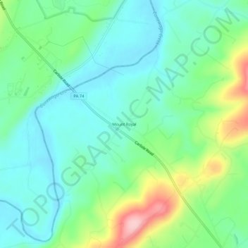 Mount Royal地形图、海拔、地势