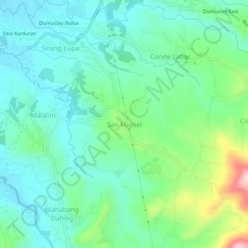 San Miguel地形图、海拔、地势