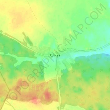 Олива地形图、海拔、地势