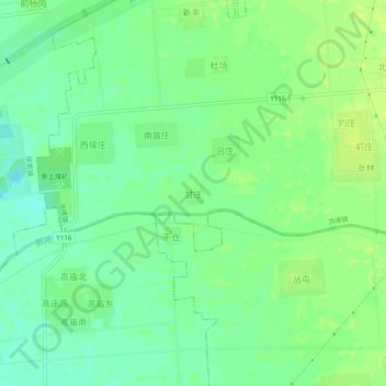 甘庄地形图、海拔、地势