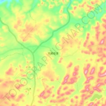 钱相街道地形图、海拔、地势