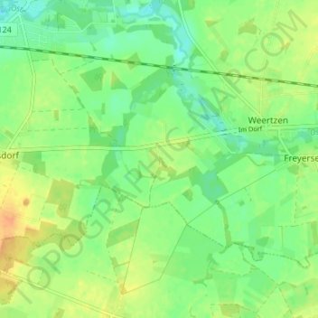 Ahof地形图、海拔、地势