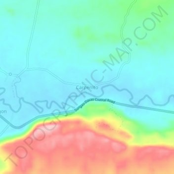 Carpenito地形图、海拔、地势