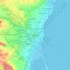 瓦倫西亞地形图、海拔、地势