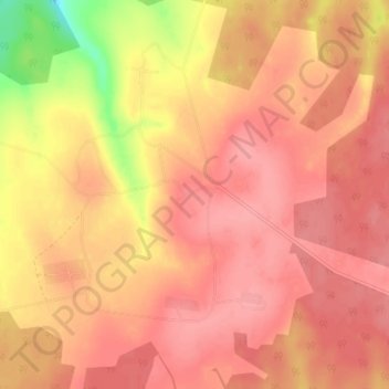 Ильинское地形图、海拔、地势