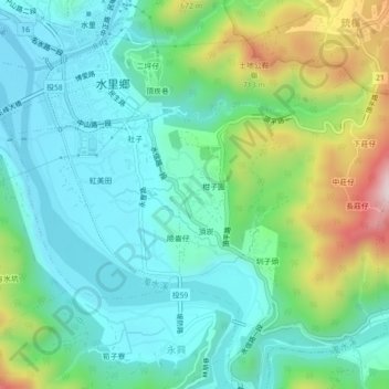磁窯地形图、海拔、地势