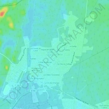 Lège-Cap-Ferret地形图、海拔、地势