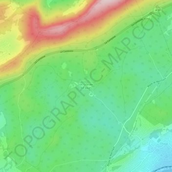 Les Grandes Baraques地形图、海拔、地势