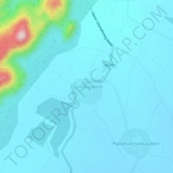 Patimidapalem地形图、海拔、地势