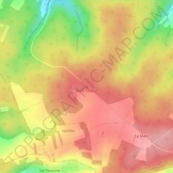 Mont Thabor地形图、海拔、地势