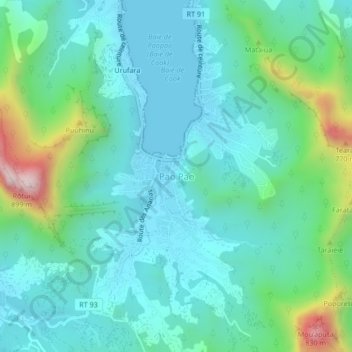 Pao Pao地形图、海拔、地势