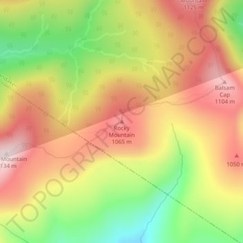 Rocky Mountain地形图、海拔、地势