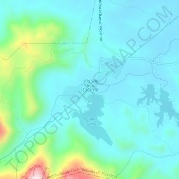 Itacima地形图、海拔、地势