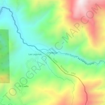 Chiriboga地形图、海拔、地势