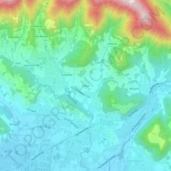 Canva地形图、海拔、地势