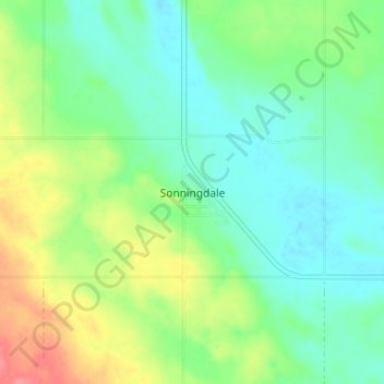 Sonningdale地形图、海拔、地势