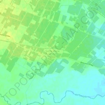 Santa María de Oro地形图、海拔、地势