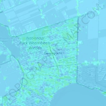 Dwarsgracht地形图、海拔、地势