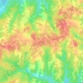 Keeling地形图、海拔、地势