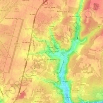 Le Grand Vaudasnière地形图、海拔、地势