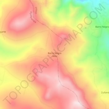 Barro Negro Alto地形图、海拔、地势