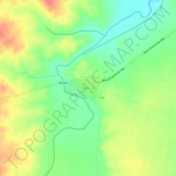 Renca地形图、海拔、地势