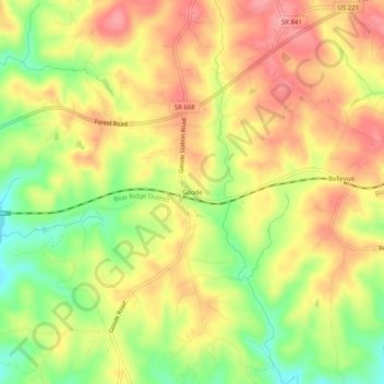 Goode地形图、海拔、地势