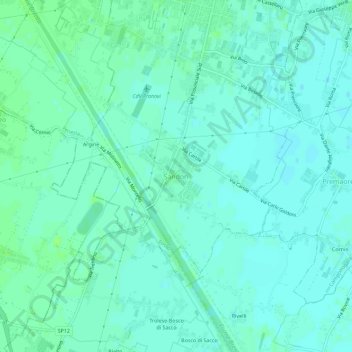 Sandon地形图、海拔、地势