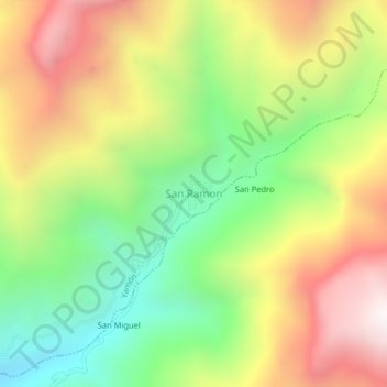 San Ramon地形图、海拔、地势