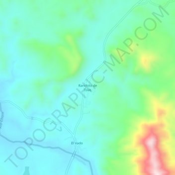 Ranchito de Islas地形图、海拔、地势