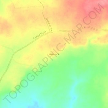 Imburana地形图、海拔、地势