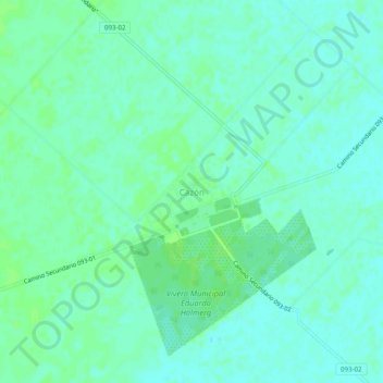 Cazón地形图、海拔、地势