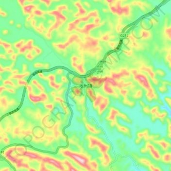 地州镇地形图、海拔、地势