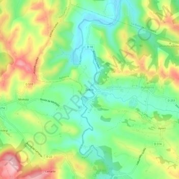 Zokoa地形图、海拔、地势