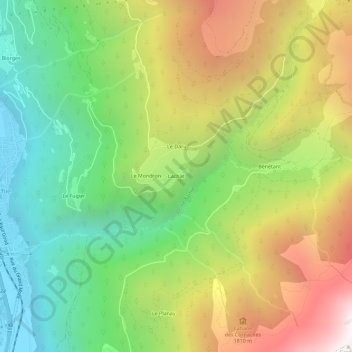 Lachat地形图、海拔、地势