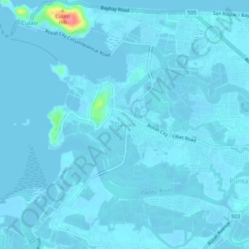Dayao地形图、海拔、地势