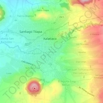 San Juan地形图、海拔、地势