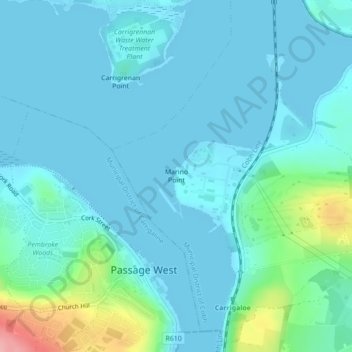 Marino Point地形图、海拔、地势