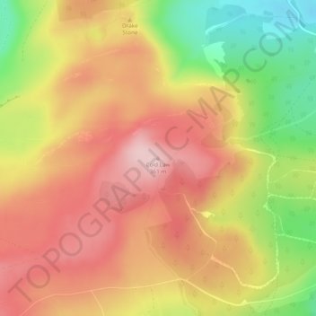 Cold Law地形图、海拔、地势