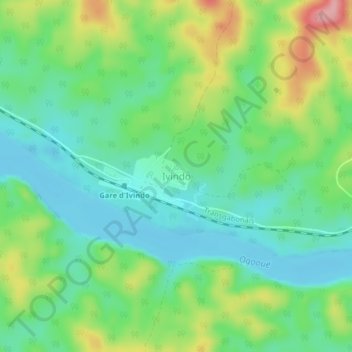 Ivindo地形图、海拔、地势