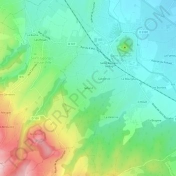 Terland地形图、海拔、地势